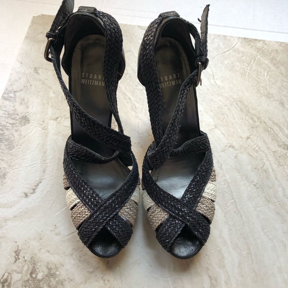 Stuart Weitzman Black Braided Heels - Picture 8 of 8
